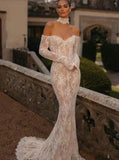 The Waist Fishtail Wedding Dress 2026 New Word Shoulder Small Tail Sexy Bare Back Wedding Dress HZ0517
