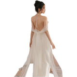 Light Wedding Dress French 2026 New Simple Mori Travel Photography Bride Wedding Welcome Yarn Dress Dress Dress Woman HZ0517
