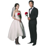 Simplicity Of The New Simple Breast Repair Korean Version Of The Solid Color Bride Wedding In The Long Travel Auction License Dress HZ0517