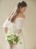 Mori's Wedding Dress Is A Word And Shoulder Repair To Go Out Yarn Chao Xian Travel Lawn Wedding Light Yarn Simple License Dress HZ0517