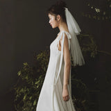 White Simple License Travel Photography Small White Dress French Bridal New Dress Dress Dress Dress Light Wedding Dress HZ0517