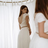 2026 Self-Cultivity Lace White Long Sexy Evening Dress New Princess Wedding Dress HZ0517