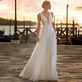 Women's Wedding Dress Party Party Party Dress Wedding Dress Bridal V-Neck Fairy Beach Evening Dress HZ0517
