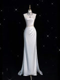New 20256 Goddess Winding Noodle Tie With Bare Back High-Rise Fishtail Long Dress Light Extravagance Evening Dress HZ0517