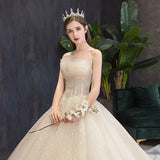 Light Wedding Dress 2026 New Temperament Tailed Bride Small Simple Breasts High-End Luxury High-End Dress HZ0517