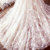One-Word Shoulder Main Wedding Dress Tail New 2026 New Wedding Dress White Sexy Tailed Wedding Dress HZ0517