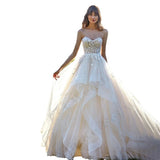 White Wedding Dress Wedding Dress With Chest And Back Long Temperament Super Fairy Elegant High-End Feeling Wedding Summer HZ0517