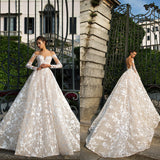 Wedding Dress 2026 New Bride Simple Word Shoulder Big Bare Back Punt Tail Soft Yarn Slimming Slimming HZ0517