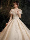 Starry Sky Pregnant Women Light Main Wedding Dress 2025 New Temperament Bride French In-Fleeing Princess Simple Atmospheric Tail Super Fairy HZ0517