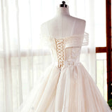 One-Word Shoulder Main Wedding Dress Tail New 2026 New Wedding Dress White Sexy Tailed Wedding Dress HZ0517