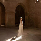 French Light Yarn White Evening Dress Dress Women's New Banquet Temperament Can Usually Wear The Host's Famous Woman Hanging Long Model HZ0517