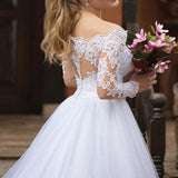 Wedding Dress 2026 Spring Shoulder Sexy Long-Sleeved Lace Tail Wedding Dress HZ0517
