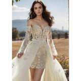 Wedding Dress Bridal Light Luxury Small Light Yarn New High-End Engagement Dress Dress Fairy HZ0517