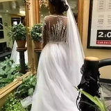 2026 New New Wedding Dress Bride Wedding Lace Long-Sleeved Wedding Dress HZ0517