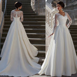 2026 Wedding Dress Sexy V-Necked Dress European Minimalist Tailed Bride HZ0517