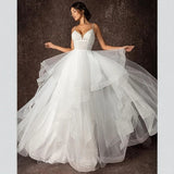 2026 New Wedding Dress Deep V Lace Repair Trend Trip Main Wedding Dress HZ0517