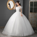 French Wedding Dress Bride 2025 New Simple Retro Shoulder Super Fairy Small Thin Large Size Wedding Dress F87 HZ0517