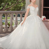 The Main Wedding Dress Shoulder-Shaped Korean-Style Slimming 2026 New Tailed Wedding Dress Spring HZ0517