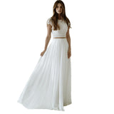 2026 Self-Cultivity Lace White Long Sexy Evening Dress New Princess Wedding Dress HZ0517