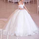 Temperament Wedding Dress Shoulder Lace 2026 New Elegant Tulle Bridal Wedding Dress Sweet Princess Wedding Dress HZ0517