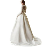 Main Wedding Dress 2026 New Long-Sleeved Lace Small Tail Wedding Dress Spring HZ0517