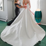 Bridal Wedding Dress With Brading Skirt Birthday Ball Dress Banquet Open Evening Dress 2026 New HZ0517