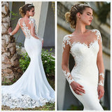 Light Yarn Wedding Dress 2026 New Bridal Round-Neck Waist Court Dream Slim Tug-Tail Wedding Dress HZ0517