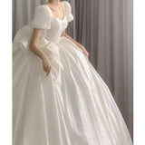 French Light Wedding Dress 2026 New Bridal Yarn Drag Tailen Temperament Small Pregnant Pregnant Retro Simple Wedding Dress HZ0517