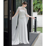French-Style Fasley Morning Dress Dress Simple High-End Bridal Engagement Dress Dress To Welcome The Yarn HZ0517