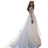 2026 New Women's Lace Sticker Retro V Collar Wedding Dress Mermaid Wedding Dress Mermaid Wedding Dress HZ0517