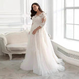 Wedding Dress Overseas Sleeveless V Collar Dignified Atmospheric Bride Wedding Dress For Pregnant Women HZ0517