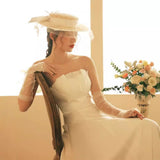 French-Style Denoodle Wedding Dress New Simple Thin Princess Qidi A Swing Travel Shot Wedding Dress Sen Is A Small Man HZ0517