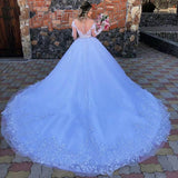 2026 New Women's Evening Dress Dress Long-Sleeved Solid Color Perspective Lace Bridal Wedding Dress HZ0517
