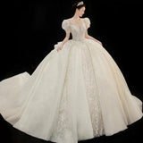 Wedding Dress 2026 New Bridal Yarn Drag Tail Small Son Mori High-End Large-Size French Light Yarn HZ0517