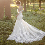 French Word Shoulder Fishtail Wedding Bride 2026 New Lace Niche Travel Temperament Evening Dress HZ0517