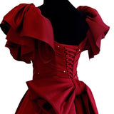 Wedding Toasting Winter Cover Arm New Wine Red Vertiny Bride Wedding Thanks Banquet Dress Is Thin HZ0517