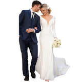 Wedding Wish New Sexy V-Neck Fashion Wedding Dress Show Skinny Model 2025 HZ0517