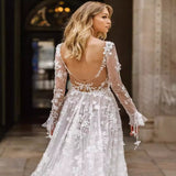 Wedding Dress 2026 New New Dress Sexy Lace Long-Sleeved Dress Evening Dress HZ0517