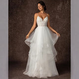 2026 New Wedding Dress Deep V Lace Repair Trend Trip Main Wedding Dress HZ0517
