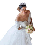 French Wedding Dress Bride 2026 New Word Shoulder Party Welcome Suit In The Fugitive Princess Go Out Yarn Big Tail Wedding Dress HZ0517