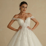 Bride A Word Shoulder Main Wedding Dress 2026 New Slimming Wedding Evening Dress Wedding Photography Travel Photography Yarn HZ0517