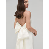 Mori Style Wedding Dress Bra 2026 New Cute Big Bow Simple Retro Vertiny Waist Fishtail Wedding Dress Woman HZ0517
