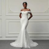 New Wedding Dress 2026 African Mermaid Shoulder Series Back Strap Repair Wedding Live HZ0517