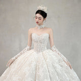 Bridal Wedding Dress 2026 Spring New French Lace Brae Heavyweight Small Luxury Fairy Main Wedding Dress HZ0517