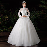 Light Wedding Dress 2026 New Temperament Bridal Bridal Dress Long-Sleeved Super Fairy Dream Simple Princess Dress HZ0517