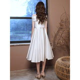 White Small Dress Light Luxury Small Evening Dress Engagement Dress Femininity Banquet Host Dress Usually Wear HZ0517