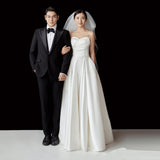 French-Style Densate Wedding Dress 2026 New Chest-Skinny Princess A Swinging Travel To Shoot The Red Net Yarn HZ0517