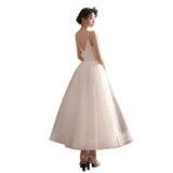 White Mesh Simple 2026 New V Famous Party Party Wedding Dress Wedding Dress Girl Fairy HZ0517