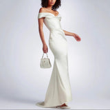 West Queen's Wedding Dress Temperament Design Sense Of Niche Wedding Yarn Shoulder French Densing Hepburn Style Dress Dress HZ0517