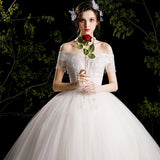 Tuxedo Shoulder Wedding Dress 2026 New Bridal Wedding Dress Princess Dream Simple Tailing Woman HZ0517